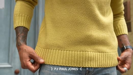 Men's Waffle Knit Crewneck Sweater Textured Pullover
