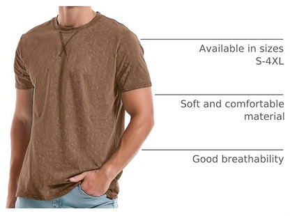 Men's Cotton Crew Neck T-Shirts - Lightweight Summer Tees S-4XL