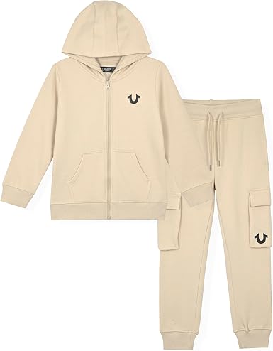 True Religion Boys 2-Piece Fleece Jogger Set, Sizes 4-12