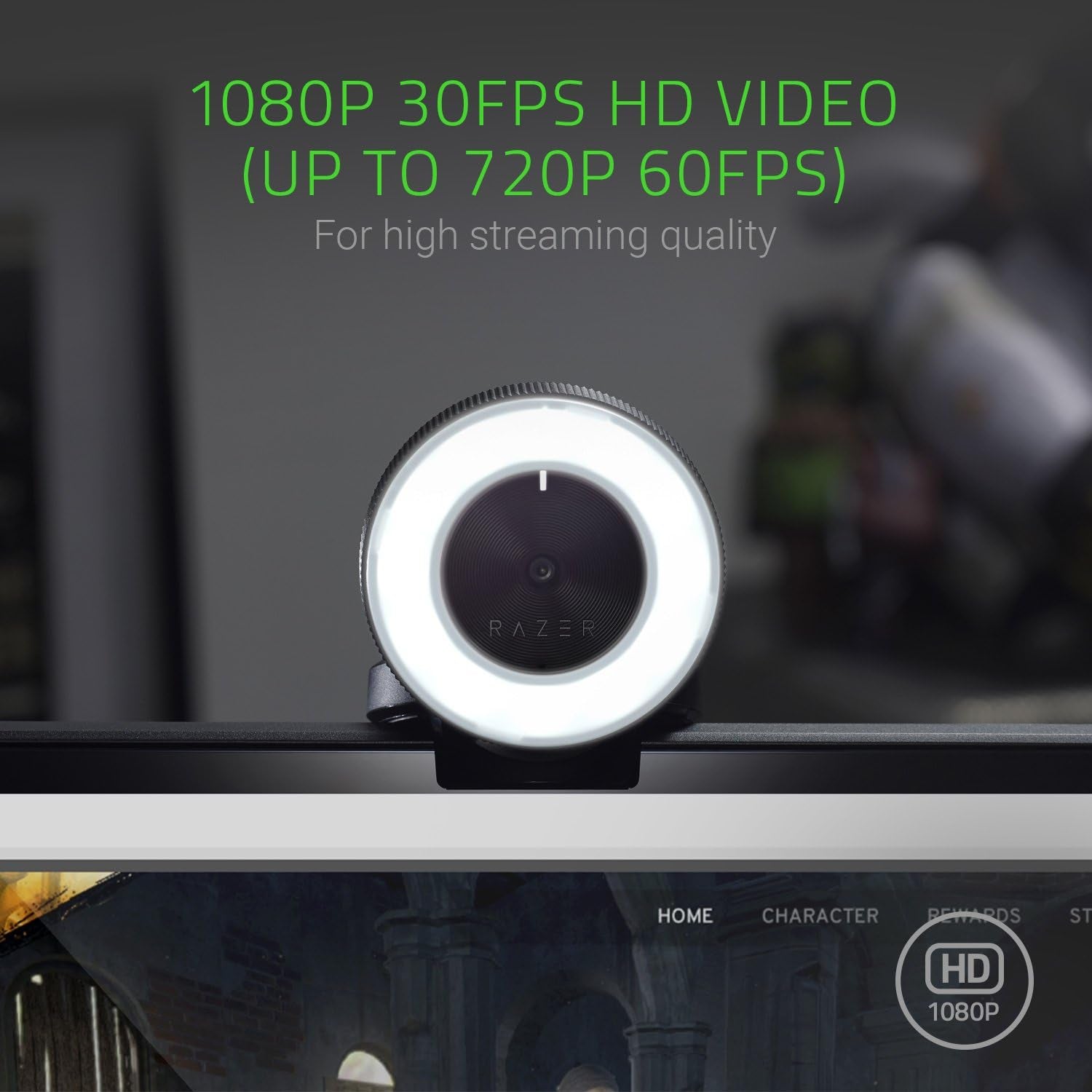 Razer Seiren X USB Streaming Microphone and Razer Kiyo Streaming Webcam