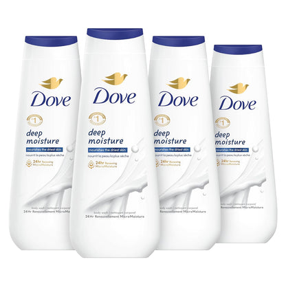 Dove Body Wash with Pump Deep Moisture for Dry Skin Moisturizing Skin Cleanser with 24Hr Renewing Micromoisture Nourishes the Driest Skin 30.6 Oz