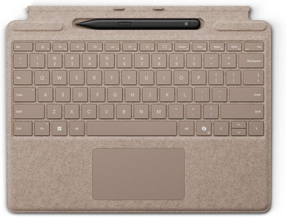 Microsoft Surface Pro Keyboard with Slim Pen 2 Bundle for Pro Copilot+ (11Th Edition), Pro 9 and Pro 8, Alcantara Material, Black