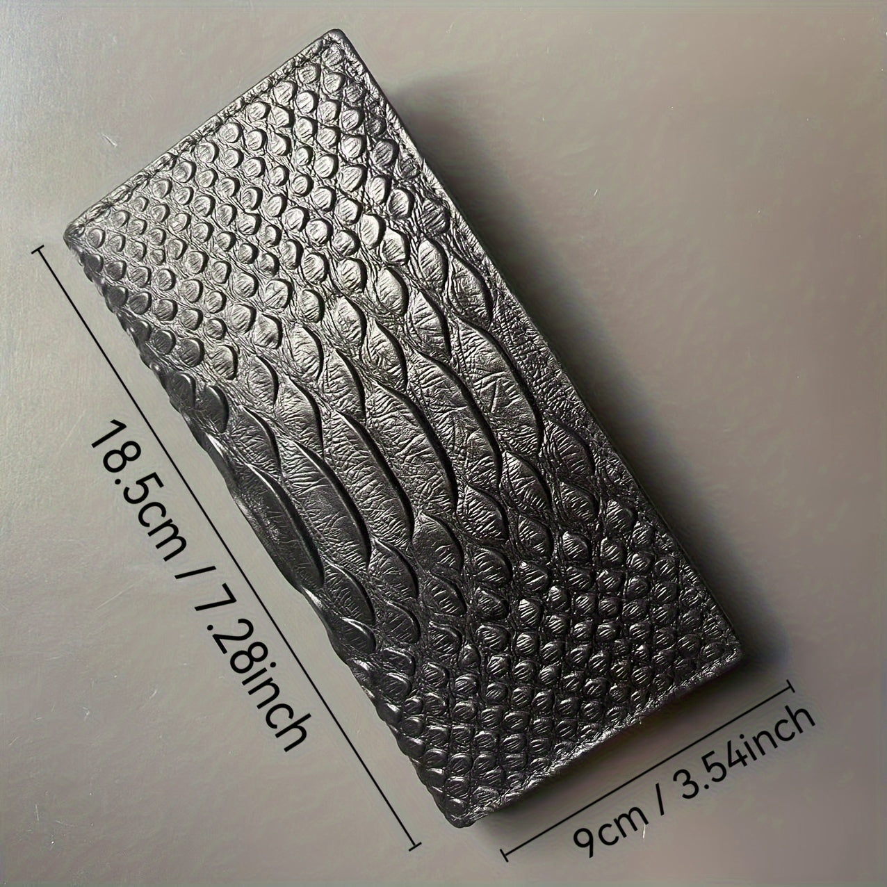 Men'S Premium First-Layer Leather Wallet with Crocodile Pattern - ayq