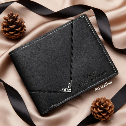 4pcs Men's wallet+Men's belt set, etc., Men's Father's Day gift, daily matching use, retro fashion business trend gorgeous versatile Men's wallet, suitable for holiday gift giving, Christmas Valentine's Day birthday gift (exc
