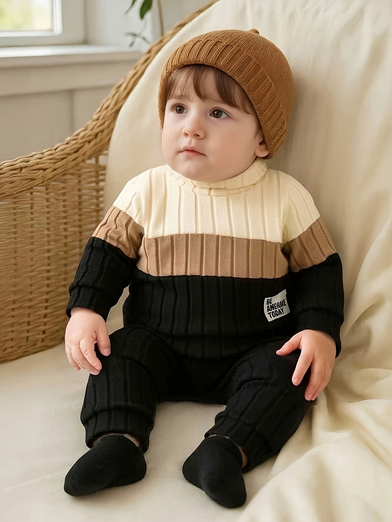 Toddler Boys' Casual Color-Block Long Sleeve Top & Pants Set