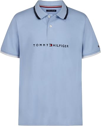 Tommy Hilfiger Boys' Short Sleeve Polo Shirt – Soft Pique Fabric