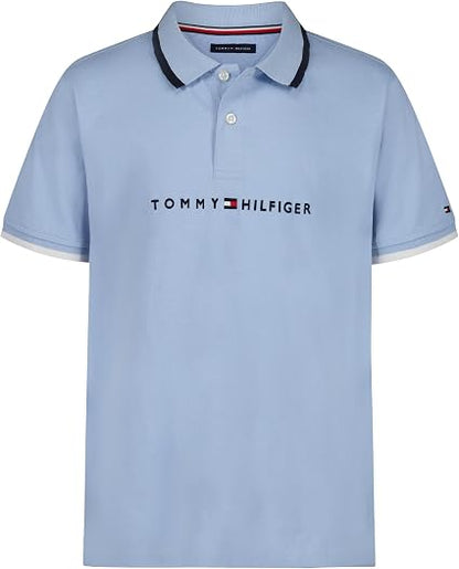 Tommy Hilfiger Boys' Short Sleeve Polo Shirt – Soft Pique Fabric