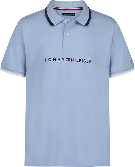 Tommy Hilfiger Boys' Short Sleeve Polo Shirt – Soft Pique Fabric