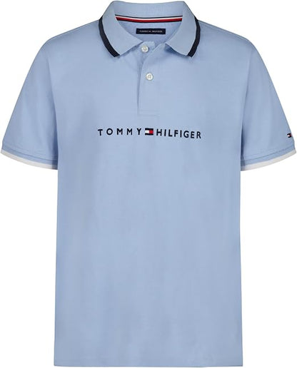 Tommy Hilfiger Boys' Short Sleeve Polo Shirt – Soft Pique Fabric