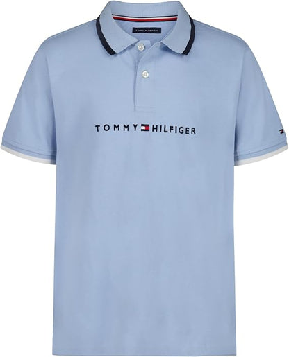 Tommy Hilfiger Boys' Short Sleeve Polo Shirt – Soft Pique Fabric