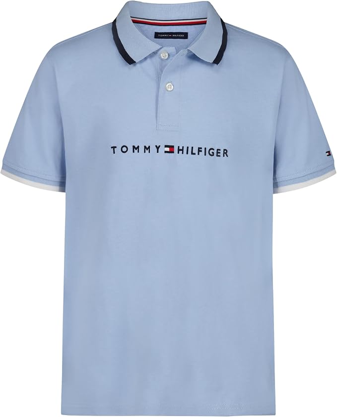 Tommy Hilfiger Boys' Short Sleeve Polo Shirt – Soft Pique Fabric