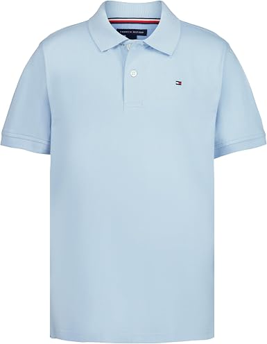 Tommy Hilfiger Boys' Short Sleeve Polo Shirt – Soft Pique Fabric