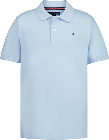 Tommy Hilfiger Boys' Short Sleeve Polo Shirt – Soft Pique Fabric