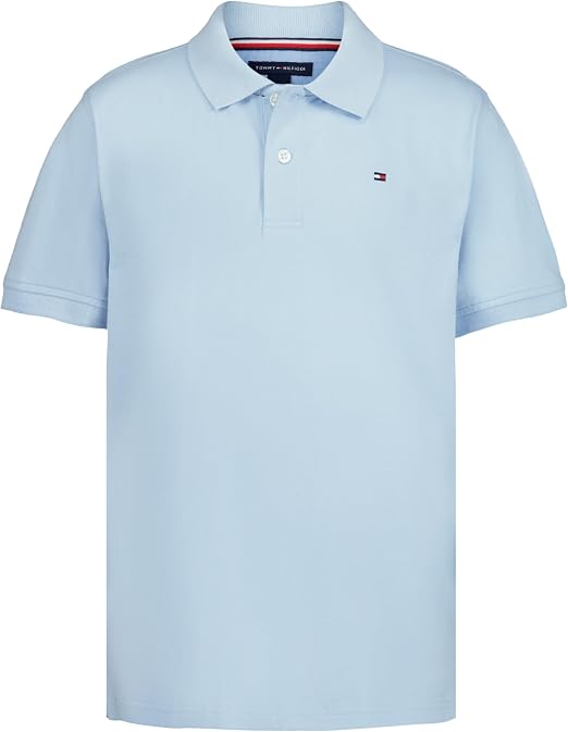 Tommy Hilfiger Boys' Short Sleeve Polo Shirt – Soft Pique Fabric
