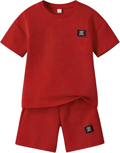 Boys Summer Short Sleeve Top & Shorts Set Ages 6-12