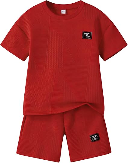 Boys Summer Short Sleeve Top & Shorts Set Casual Outfit