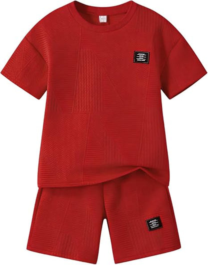 Boys Summer Short Sleeve Top & Shorts Set Ages 6-12