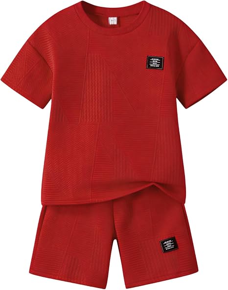 Boys Summer Short Sleeve Top & Shorts Set Casual Outfit