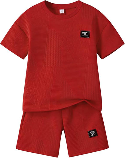 Boys Summer Short Sleeve Top & Shorts Set Casual Outfit
