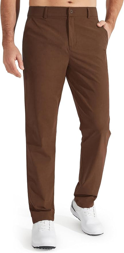 Men's Stretch Golf Pants Lightweight Casual Work Trousers
