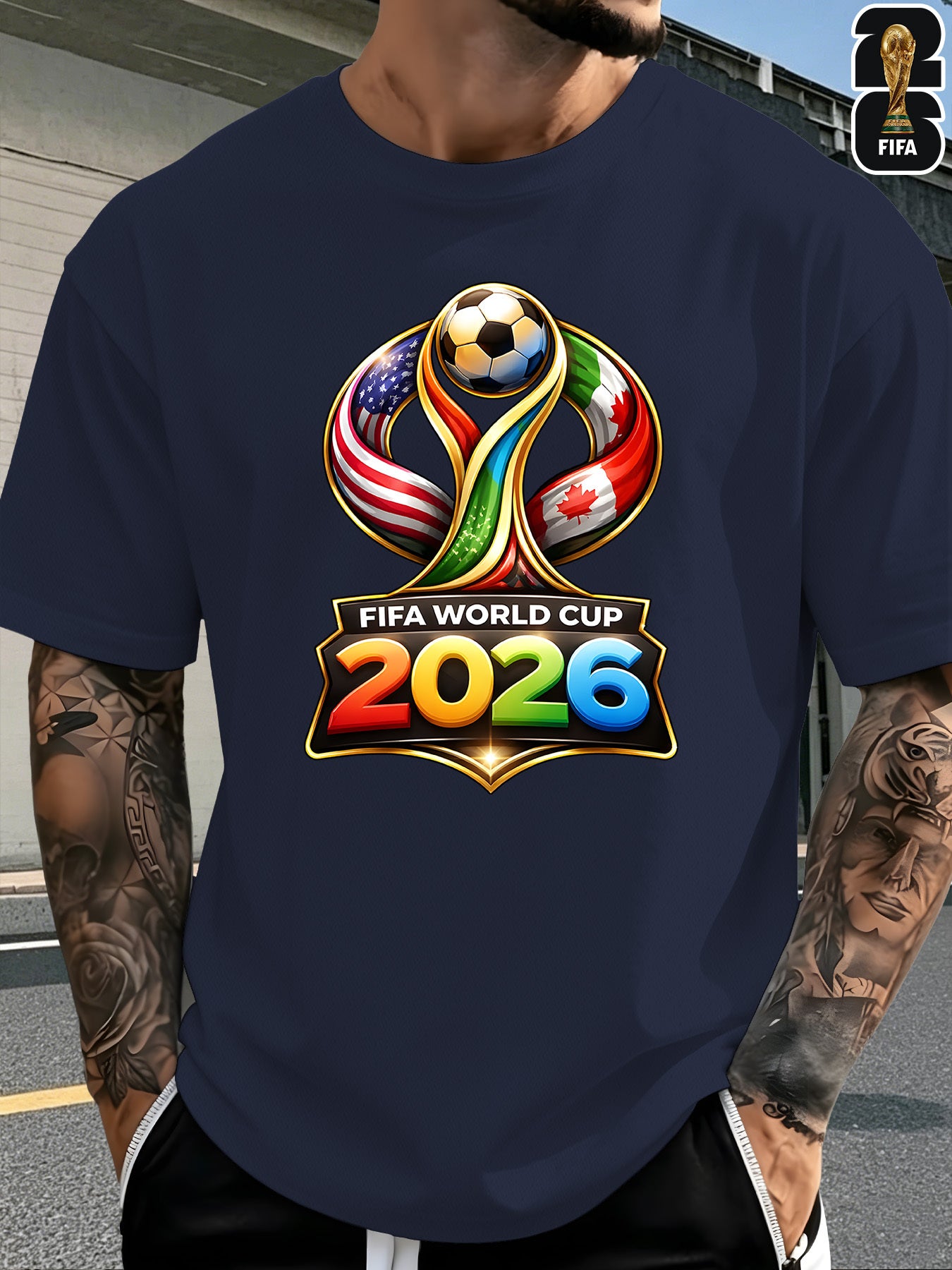 Men's FIFA 2026 World Cup Cotton Blend Casual T-Shirt