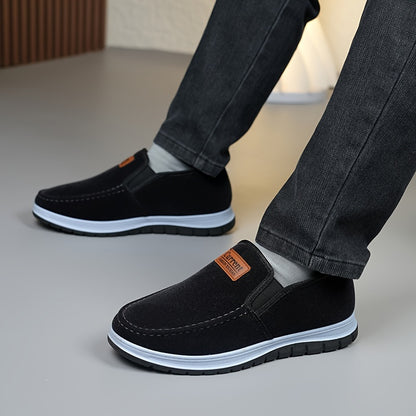 2024 Winter New Men's Boots, Comfortable Casual Versatile Slip-On -Lined Boots, Non-Slip Wear-Resistant Dad Shoes