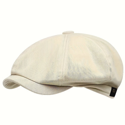 Women'S Polyester Knitted Breton Cap, Lightweight Newsboy Hat, Casual Spring/Autumn England Style, Movie Theme, Hand Wash/Dry Clean, 2023 New Arrival