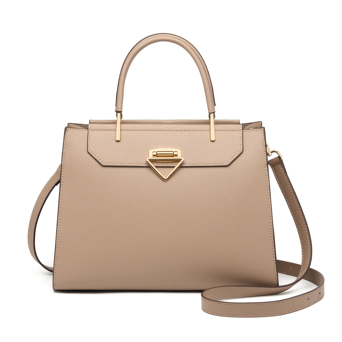 Large Capacity Vintage Women's Leather Handbag with Adjustable Strap
