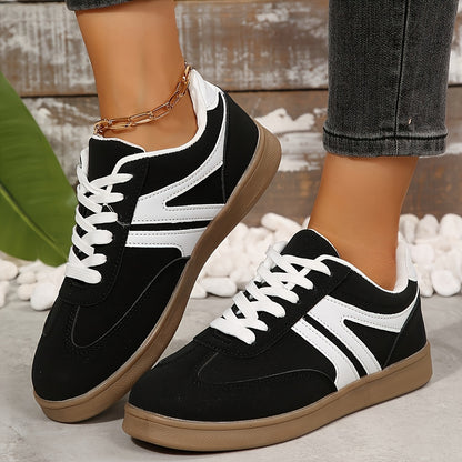 Women'S Classic Low-Top Lace-Up Sneakers with Rubber Sole and Fabric Insole - Comfortable All-Season Casual Shoes, Deep Pockets, and Durable Synthetic Upper, Everyday Sneakers | Classic Comfort Shoes | Synthetic Upper Sneaker