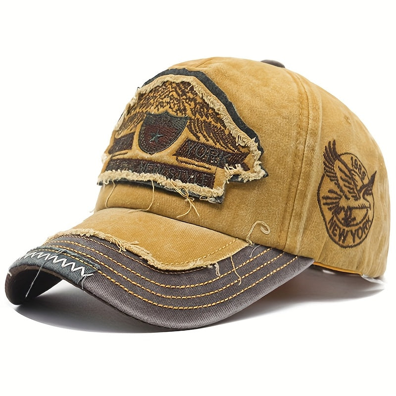Men's Casual Cotton Baseball Cap With New York Embroidery