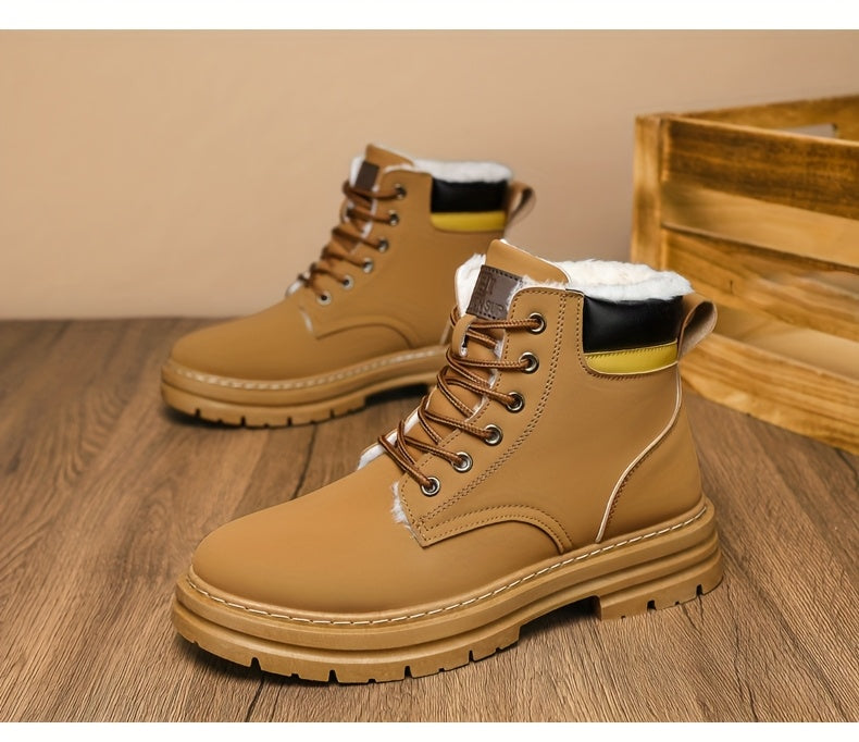 Plus Size Men's Snow Boots, -Lined Warm Shoes,Walking Boots, Winter Shoes Men, Snowboard Boots, Mens Hiking Boots, Mens Winter Shoe, Warm Shoes for Men, Mens Boots for Winter,Cold Weather Boots, Stylish Winter Footwear, Warm