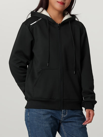 Կանացի ծանր ձմեռային բաճկոն - Ջերմամեկուսացված սառը եղանակի բաճկոն՝ ամբողջական կայծակաճարմանդով, մեծ առջևի գրպաններով - Մանուշակագույն վերնազգեստ առօրյա և պաշտոնական միջոցառումների համար - Ոչ ձգվող պոլիեսթերային գործվածք - Հեշտ խնամքի կանացի վերնազգեստ,