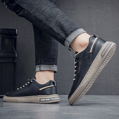 Men's Slip-On Sneakers - Casual & Sporty Low-Top Shoes with Elastic Laces, Non-Slip Rubber Sole for Casual Attire