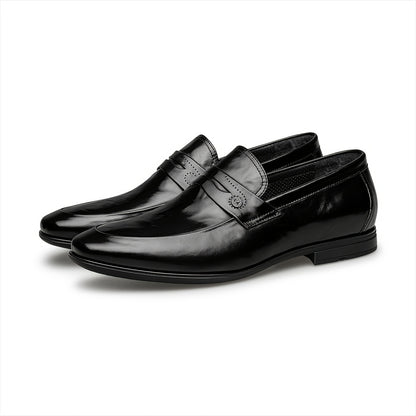 Men's Genuine Leather Slip-On Dress Shoes Casual Minimalist Style