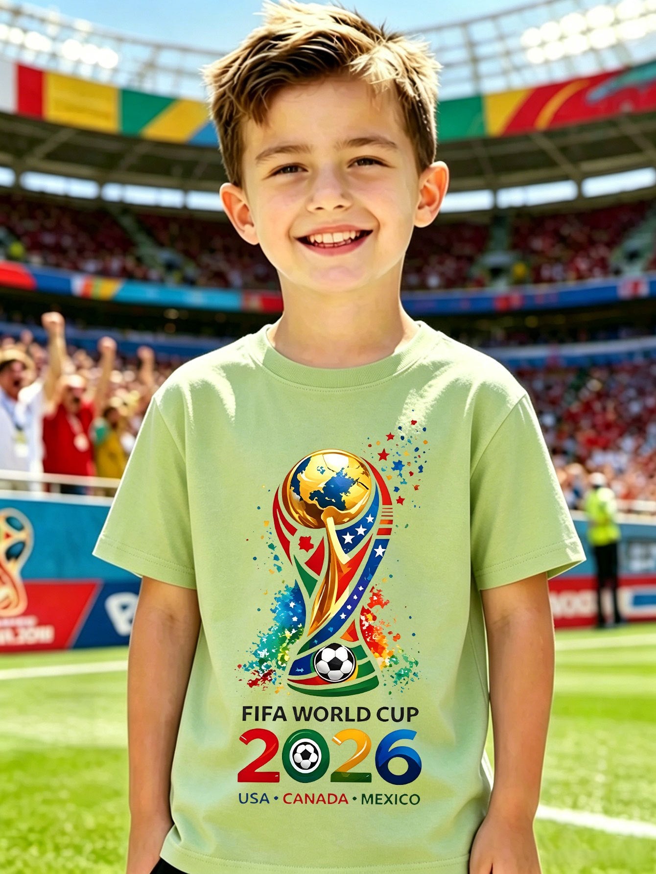 Kids 2026 FIFA World Cup Cotton T-Shirt - Casual Summer Top