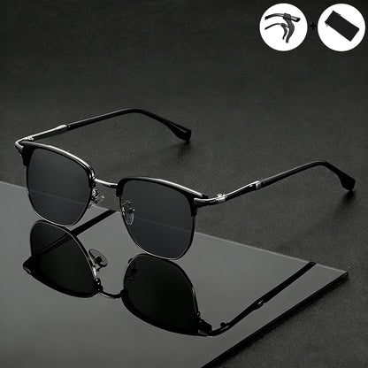 Vintage Square-Round Men's Sunglasses with UV400 Protection