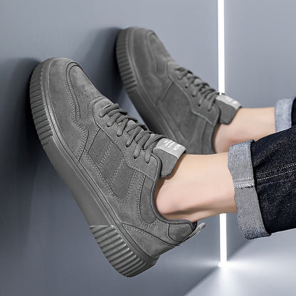 Men's Fashionable Lace-Up Sneakers - Casual & Sporty, Non-Slip, All-Season Wear with Comfortable EVA/Fabric Insole