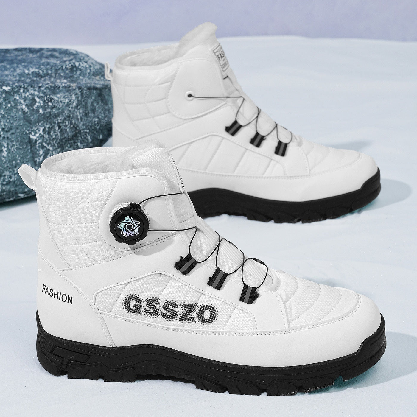 GSSZO Men's High-Top Hiking Boots with Height Increase - Slip-Resistant & PVC Sole, - -Terrain Boots Suitable for Urban Streetwear, Outdoor Trekking, Heavy-Duty Wear - Comfortable & Durable (Year-Round Use)