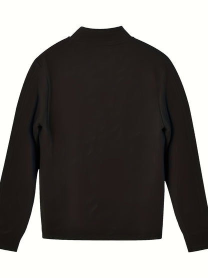 Men's Lightweight Stand Collar Jacket - Olive Green Softshell Zipper Jacket with Pockets, Regular Fit for Spring/Fall Hiking & Casual Outdoor Wear, Hiking Accessories