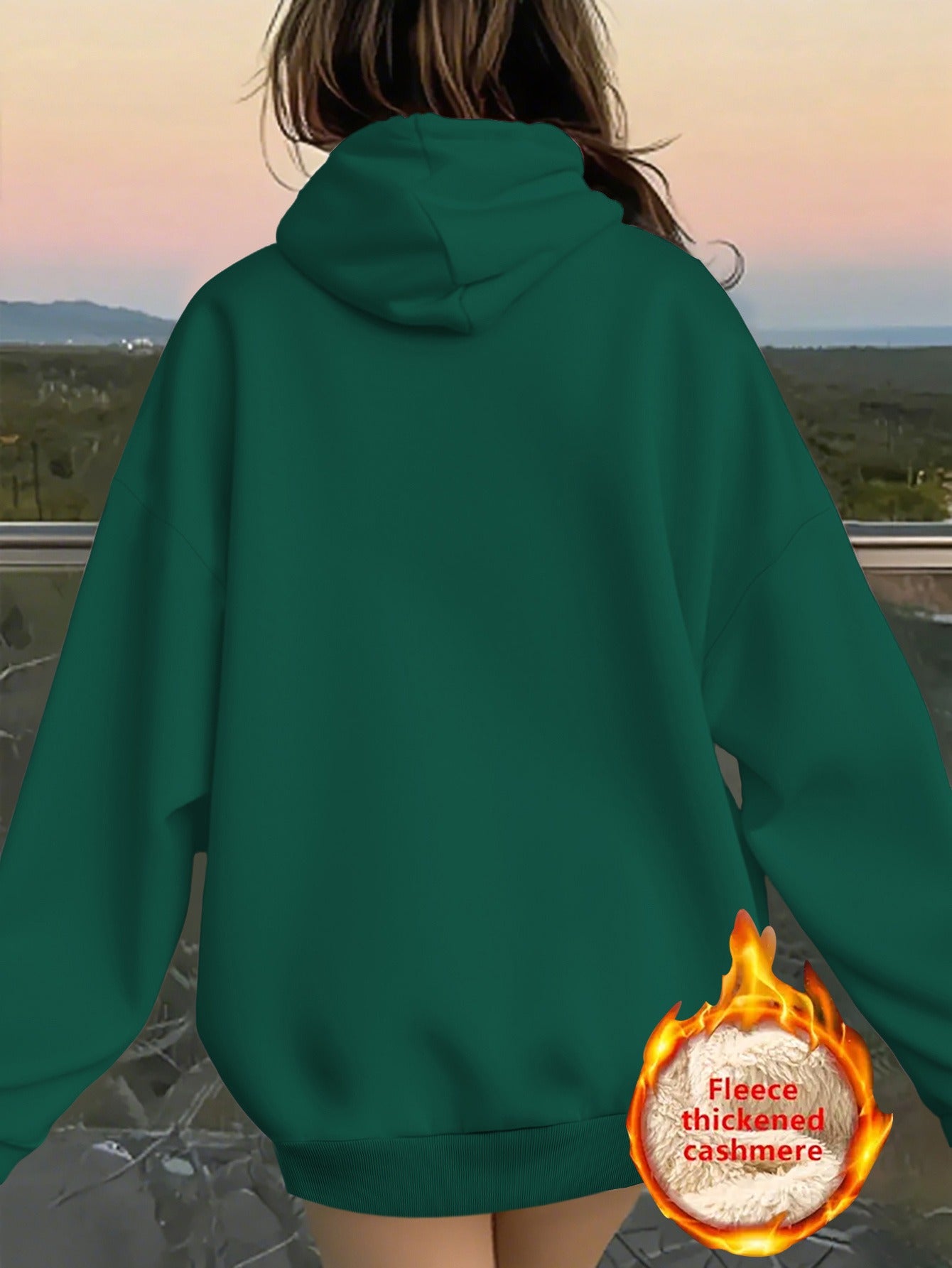 1pc Women's Thick-Lined Hooded Sweatshirt with Gingerbread for Man in Santa Hat & Candy Cane Print - Cozy Plush Lined, Soft Polyester Warm Pullover for Fall/Winter, Machine Washable Casual Outerwear, Cold Weather Wear, Minima