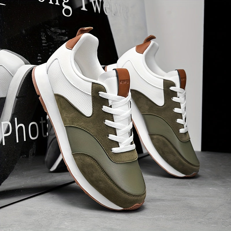 Men's All-Season Casual Sneakers with Breathable PU Upper