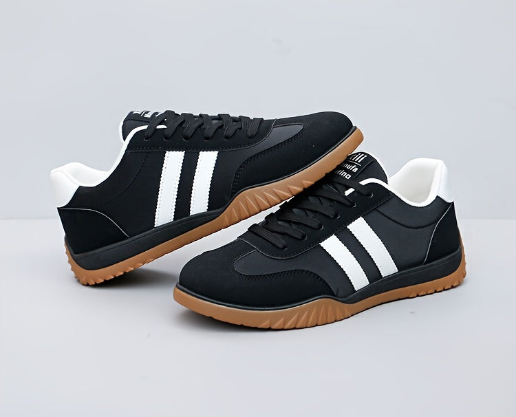 Men's Casual Comfortable Low Top Lace Up Sneakers, Non-slip Breathable Canvas Shoes For All Seasons
