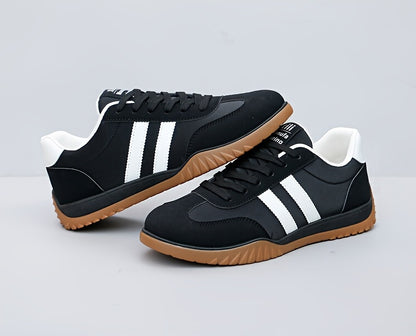 Men's Casual Comfortable Low Top Lace Up Sneakers, Non-slip Breathable Canvas Shoes For All Seasons