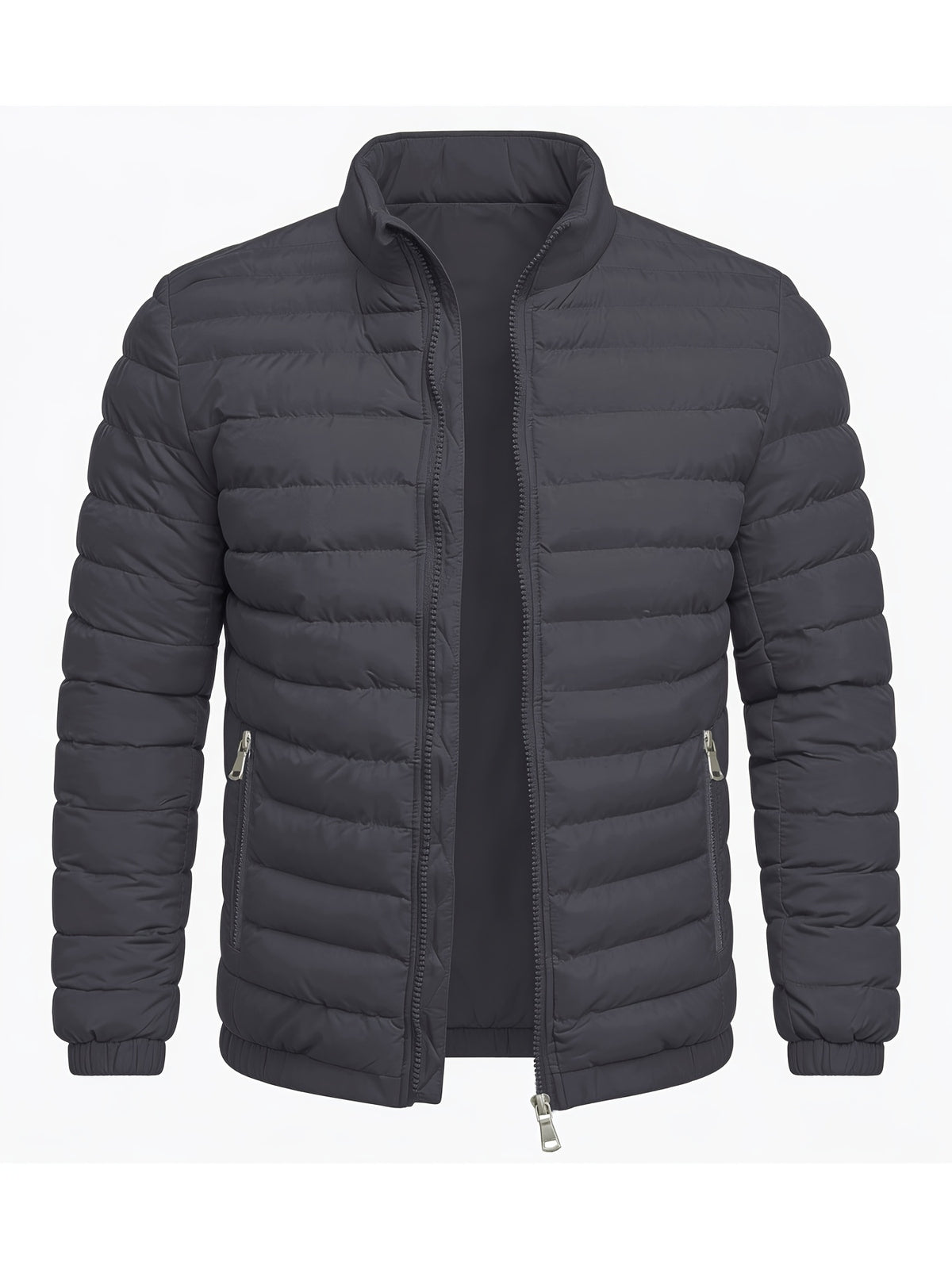 Men's Slim Fit Lightweight Stand Collar Windproof Jacket