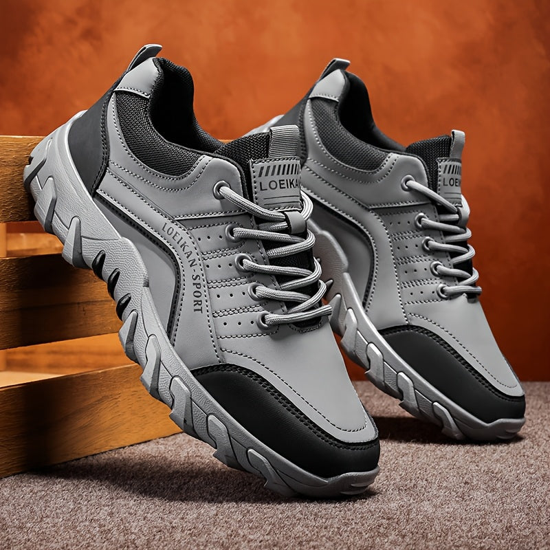 LOEIKAN 2026 New Low-Top Men'S Versatile Comfortable Hiking Boots | Casual Sports Shoes with Stylish Thick Sole, Upper, PVC Sole, Lace Closure, for Outdoor Trekking and Daily Wear - ayq
