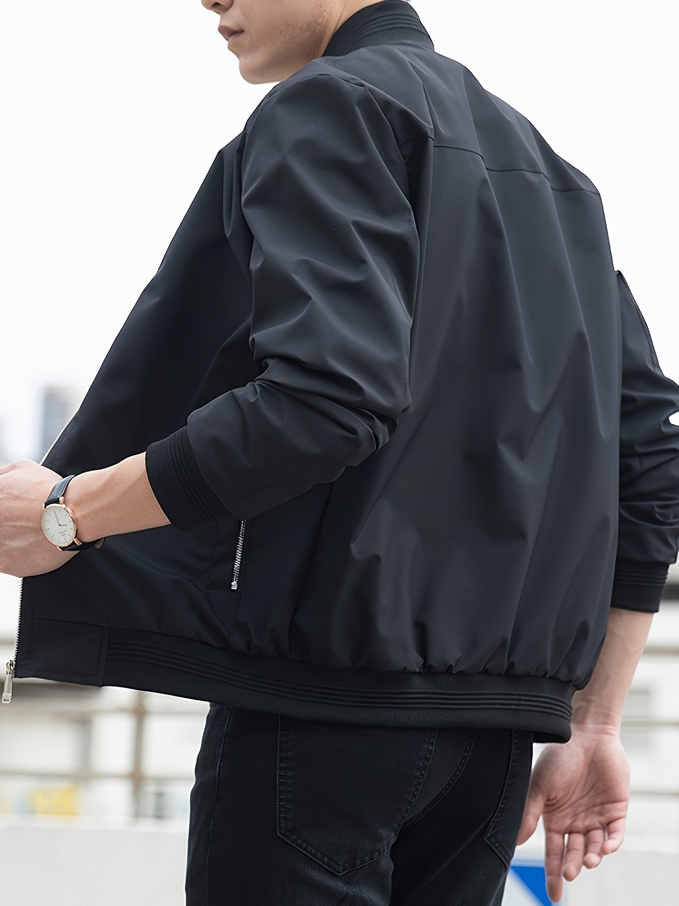 Տղամարդու միագույն գործնական բաճկոն, առօրյա, նորաձև բացօթյա վերարկու՝ որպես նվեր