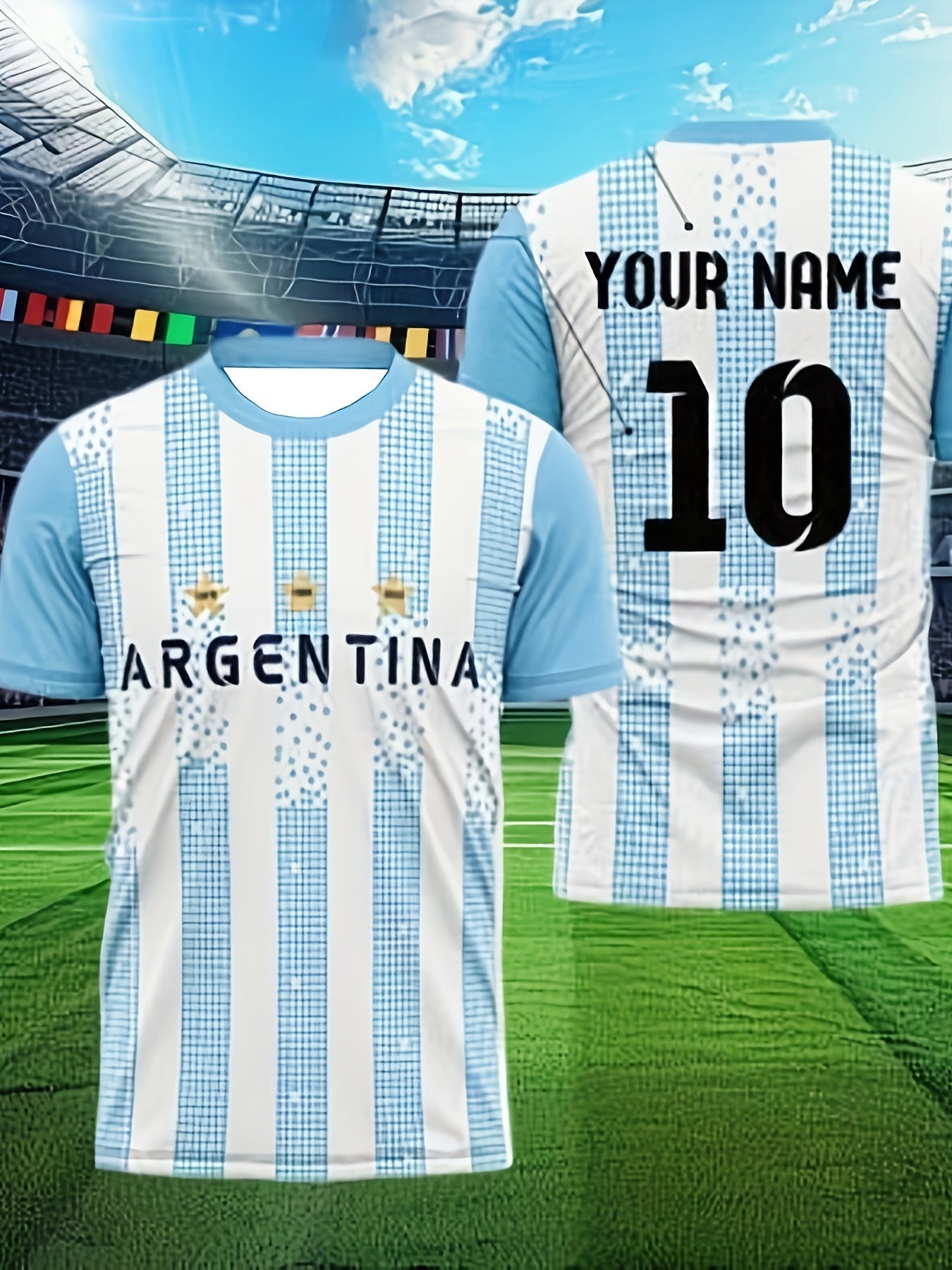 Argentina Football Jersey for Adults | Customizable Fan Shirt