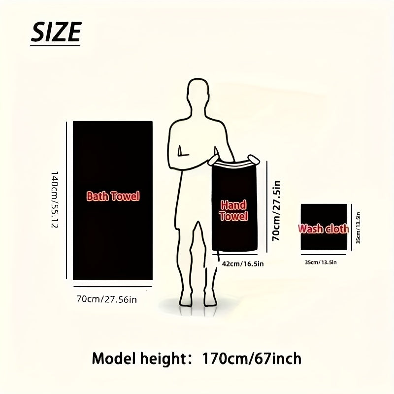 8pcs Super Soft Coral Bath Towel Set, Crown Embroidery, 2pcs 70 X 140Cm Bath Towels, 2pcs 42 X 70 Cm Hand Towels, 4pcs 35 X 35 Cm Washcloths, Quick-Drying, Fast-Absorbing, Lightweight, Perfect for Home, Hotel And Spa Use, Out - ayq