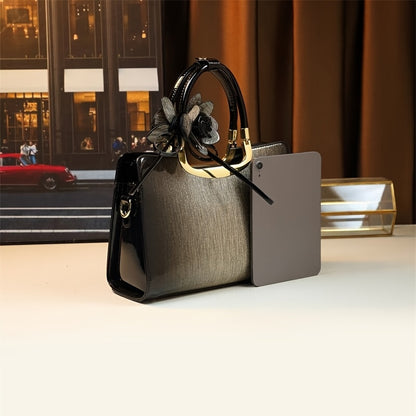 Vintage Large Capacity Convertible Crossbody Handbag with Zipper