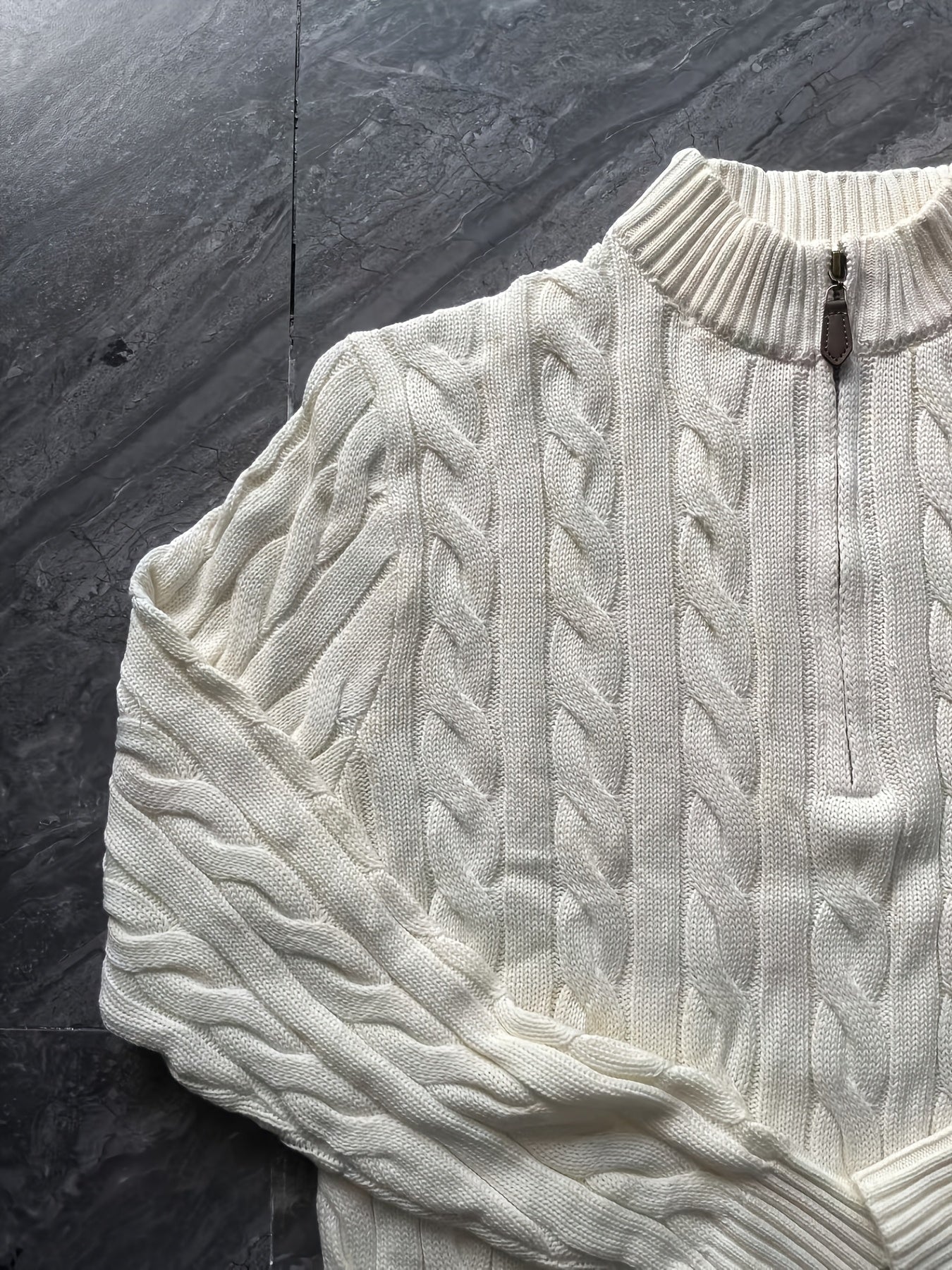 Men'S Casual Knit Sweater with a Half-Zip And Stand Collar, Perfect for a Relaxed Autumn And Winter Style